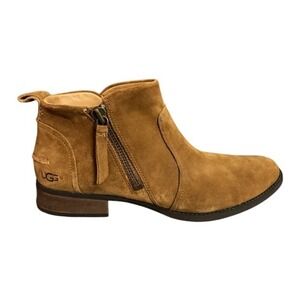 UGG Women's Brown Suede Zip Ankle Boots Size 11